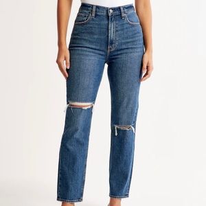 Abercrombie ultra high rise ankle straight jeans
